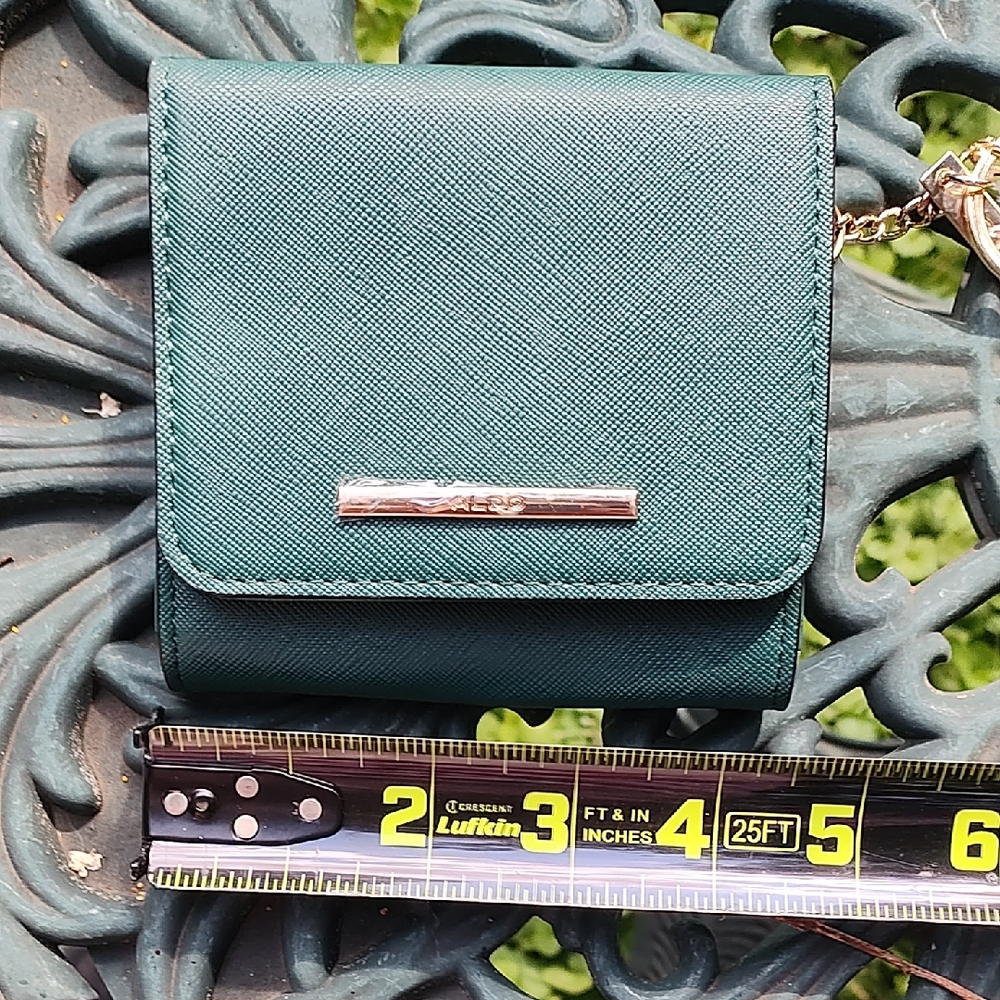 Aldo Green Compact Wallet with Textured Finish